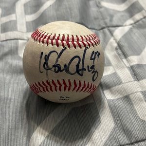 Signed baseball by Wilson Alvarez Venezuelan player
